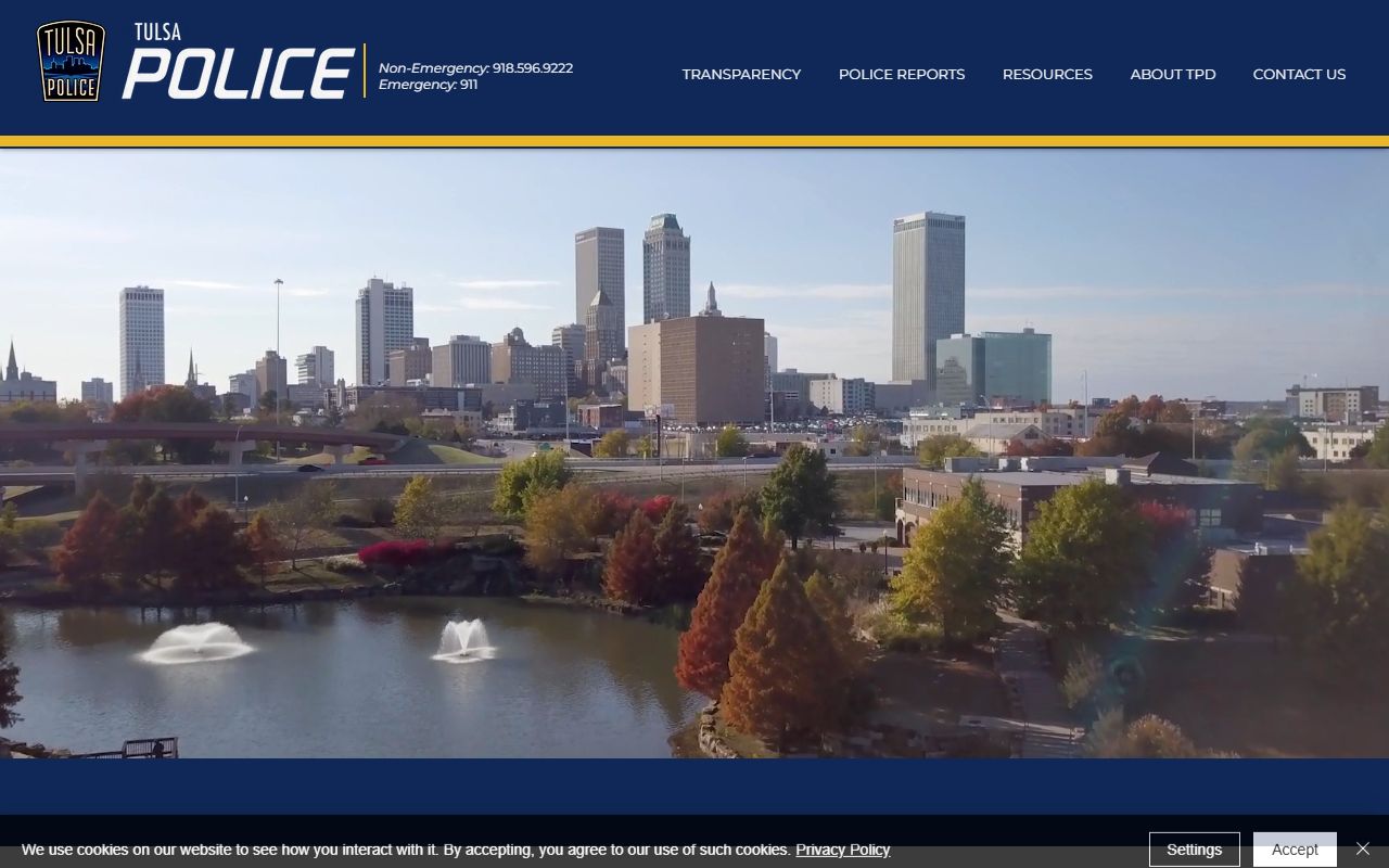 Tulsa Police Department arrest records and booking information page for Tulsa County recent bookings