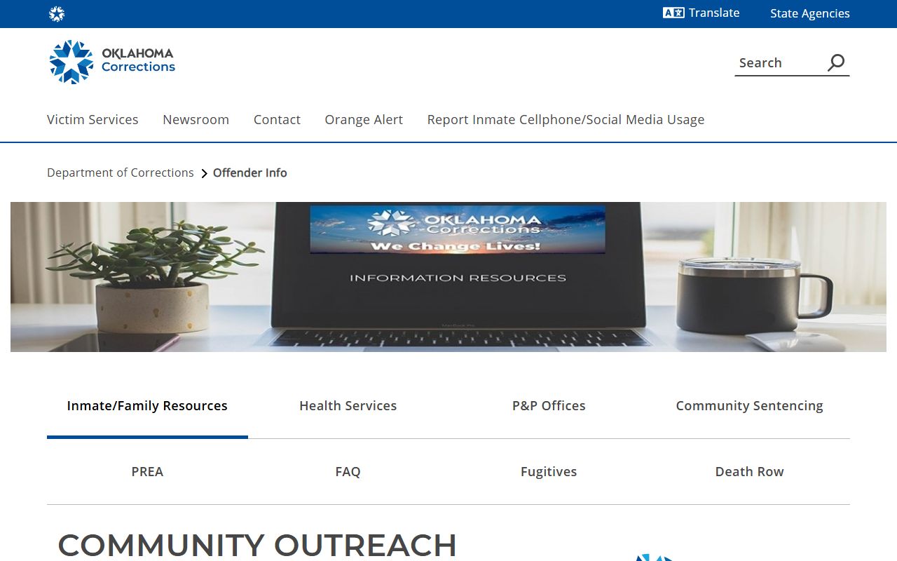 Oklahoma DOC offender information portal used alongside McCurtain County recent bookings searches